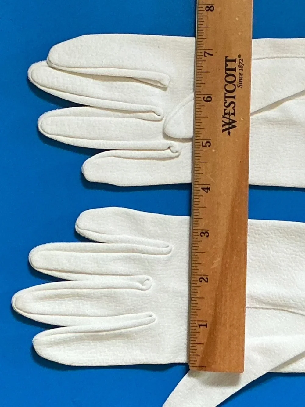 Vintage 1950s Hansen Formal Wrist Ivory Gloves Size 7 Mid Century